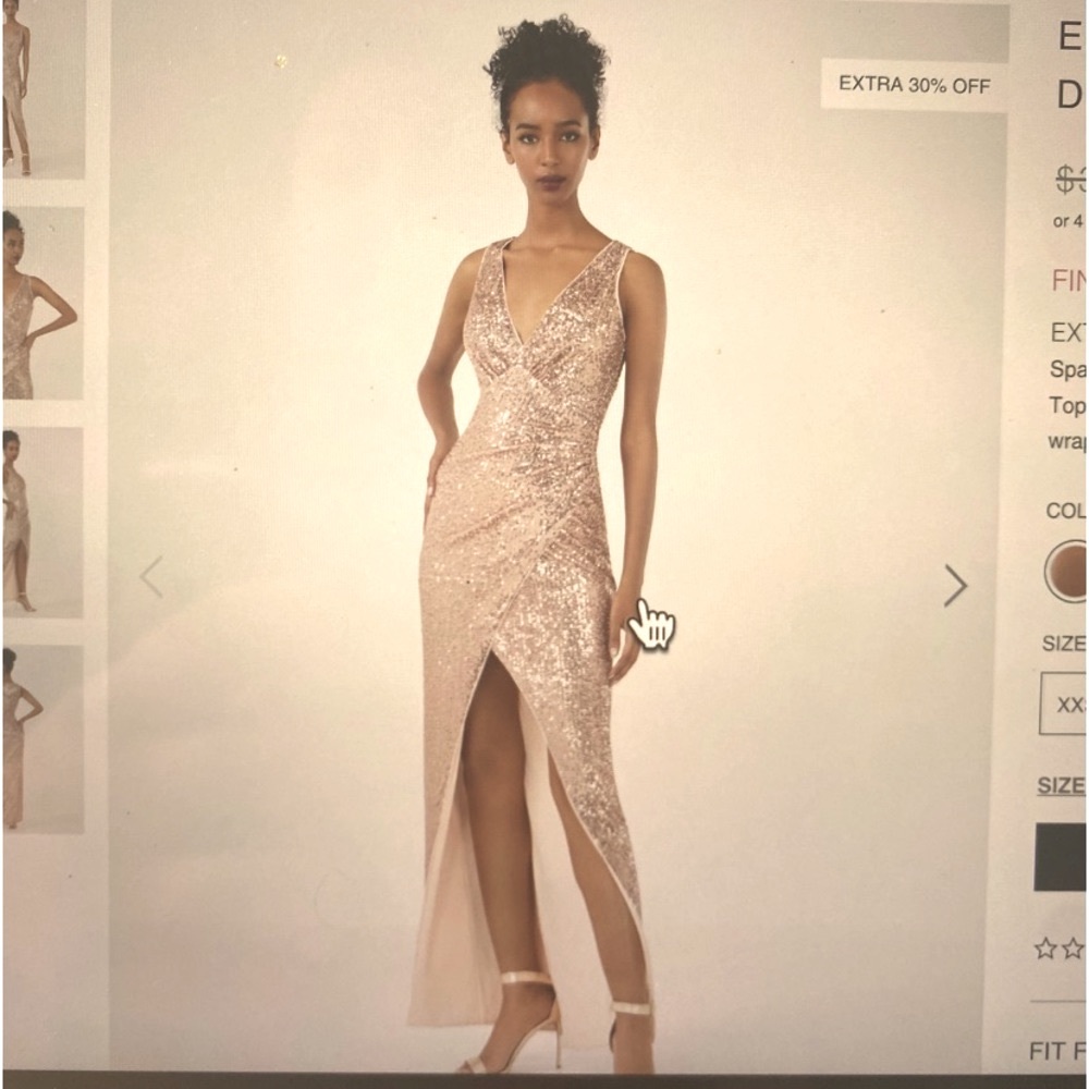 Elena Sequin Evening Dress